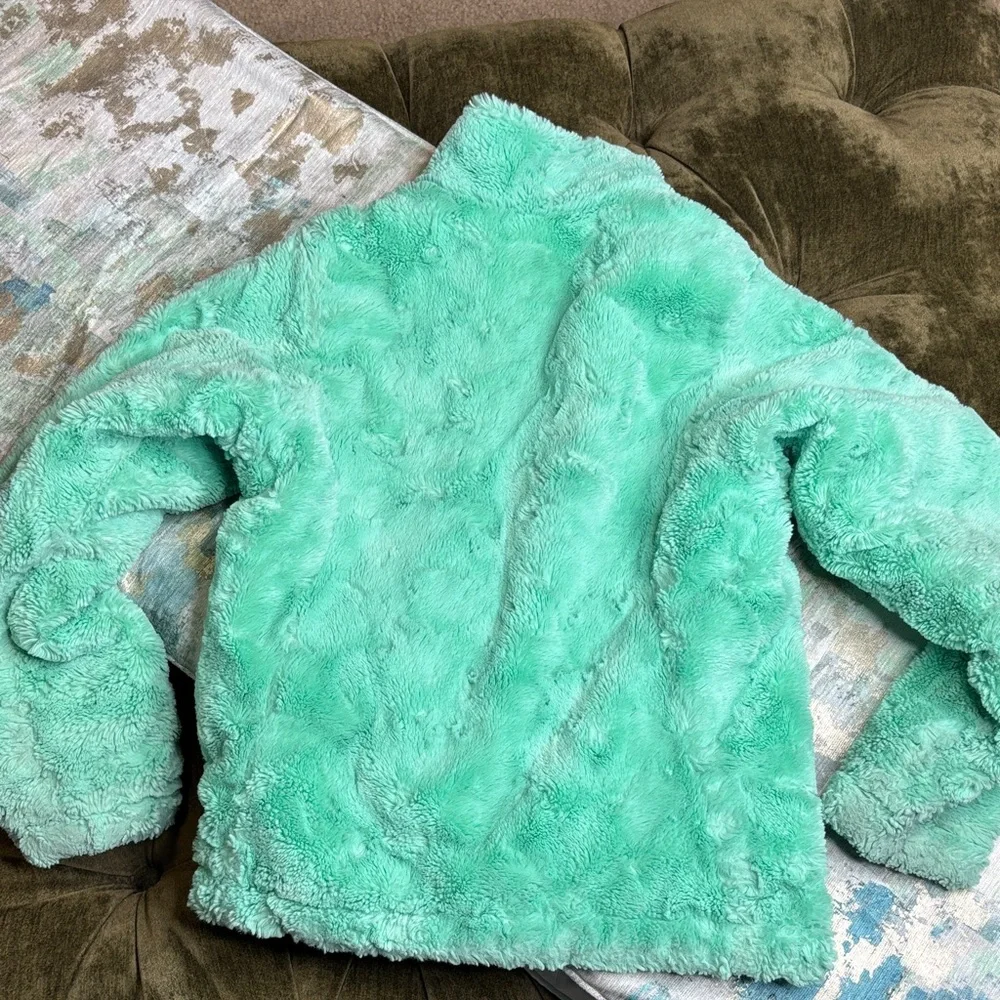 The North Face Kids reversible Fleece Puffer Jacket size 7/8 - Picture 4 of 9